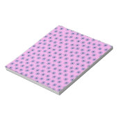 Preppy Paars Blue Hippie Flower Pattern Notitieblok (Linkerzijde)