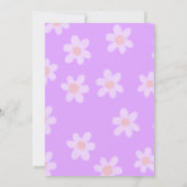 Preppy Paarse Daisy Y2K Happy Face Party Verjaarda Kaart (Achterkant)