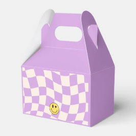 Preppy Paarse Retro Y2K Glimlach Verjaardag Favori Bedankdoosjes