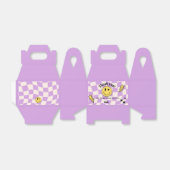 Preppy Paarse Retro Y2K Smile Verjaardagsgunst Box Bedankdoosjes (Uitgevouwen)