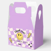 Preppy Paarse Retro Y2K Smile Verjaardagsgunst Box Bedankdoosjes (Geopend)