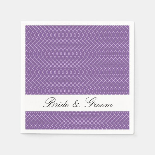 Preppy Paarse spiraal Servetten (Voorkant)