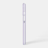 Preppy Paarse Streep Monogram iPhone 16 Hoesje (Linkerkant)