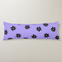 Preppy Paarse zwarte bloemeneenvoudige bloemenpatr