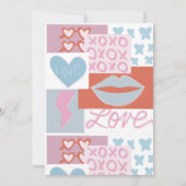 Preppy Pajama Party Girls Birthday Kaart (Achterkant)