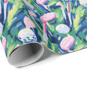 Preppy Palm Beach Abstracte golfclubs Cadeaupapier (Rol Hoek)