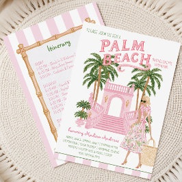 Preppy Palm Beach Bachelorette Feest Itinerary Kaart