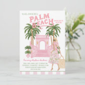 Preppy Palm Beach Bachelorette Feest Itinerary Kaart (Staand voorkant)