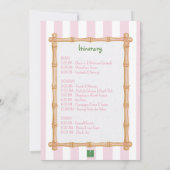 Preppy Palm Beach Bachelorette Feest Itinerary Kaart (Achterkant)