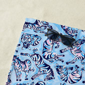 Preppy Palm Beach Blue Zebra's gepersonaliseerd Strandlaken (In situ)
