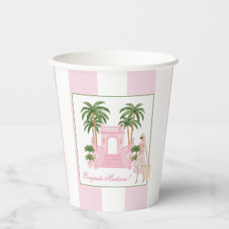 Preppy Palm Beach Bruiloft / Meidenavond Papieren Bekers