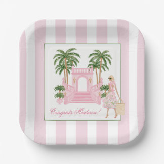 Preppy Palm Beach Bruiloft / Meidenavond Papieren Bordje