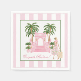 Preppy Palm Beach Bruiloft / Meisjesuitje Party Servet