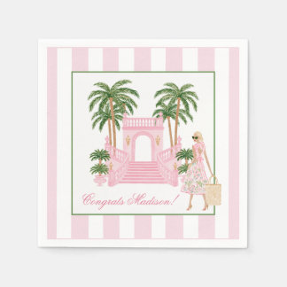 Preppy Palm Beach Bruiloft / Meisjesuitje Party Servet