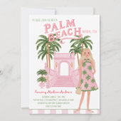 Preppy Palm Beach Cabana Bruids-Thee of Bruiloft Kaart (Voorkant)