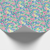 Preppy Palm Beach Christmas Holly Cadeaupapier (Hoek)