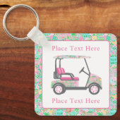 Preppy Palm Beach Golf Cart Sleutelhanger (Voorkant)