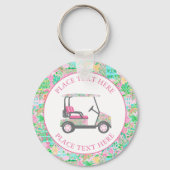 Preppy Palm Beach Golf Cart Sleutelhanger (Voorkant)