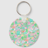 Preppy Palm Beach Golf Cart Sleutelhanger (Achterkant)