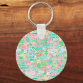Preppy Palm Beach Golfkar Sleutelhanger (Achterkant)