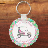 Preppy Palm Beach Golfkar Sleutelhanger (Voorkant)