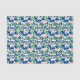 Preppy Palm Beach Golfkarren Tissuepapier