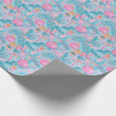 Preppy Palm Beach Kerstbomen & Ornamenten Cadeaupapier (Hoek)