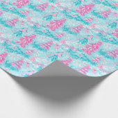 Preppy Palm Beach Kerstbomen & Ornamenten Cadeaupapier (Hoek)