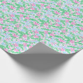 Preppy Palm Beach kerstpuntjes Cadeaupapier (Hoek)