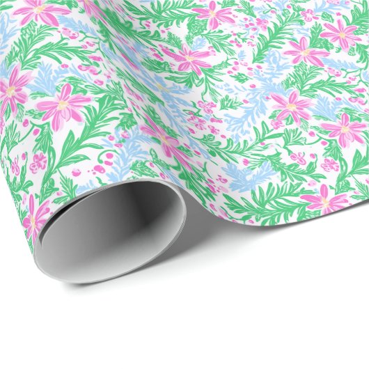 Preppy Palm Beach kerstpuntjes Cadeaupapier (Rol Hoek)
