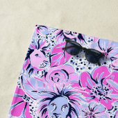 Preppy Palm Beach Lavendel Leeuwen gepersonaliseer Strandlaken (In situ)