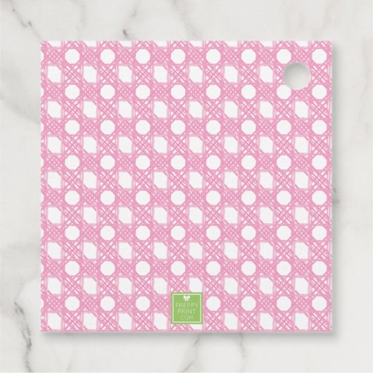 Preppy Palm Beach Monogram Crest Bedankjes Labels (Achterkant)