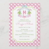 Preppy Palm Beach Monogram Crest Kaart (Voorkant)