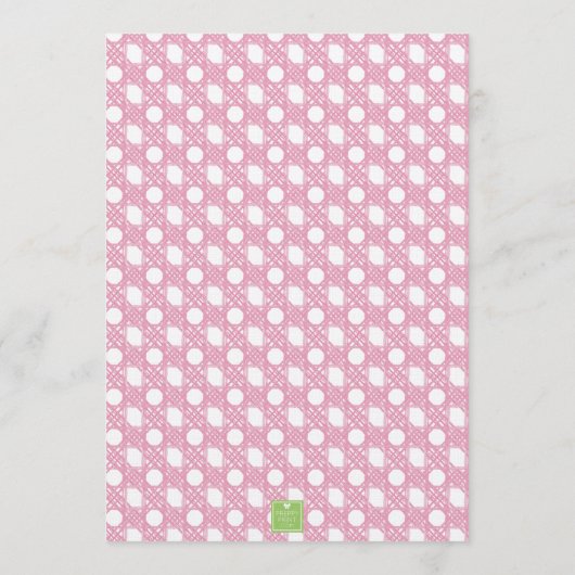 Preppy Palm Beach Monogram Crest Kaart (Achterkant)