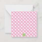 Preppy Palm Beach Monogram Crest Notitiekaartje (Achterkant)