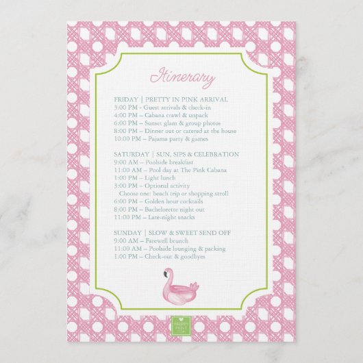 Preppy Palm Beach Monogram Crest Party Kaart (Achterkant)