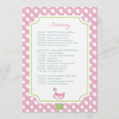 Preppy Palm Beach Monogram Wapenfeest Kaart (Achterkant)