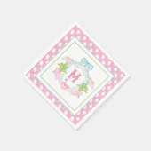 Preppy Palm Beach Monogram Wapenschild Servet (Hoek)