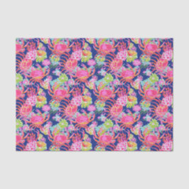 Preppy Palm Beach Ocean Crabs Patroon Tissuepapier