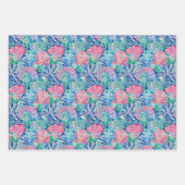 Preppy Palm Beach Ocean Shell krab bloemen patroon Inpakpapier Vel (Voorkant 2)