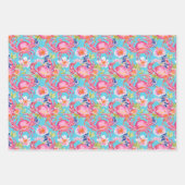 Preppy Palm Beach Ocean Shell Krab Fish Pattern Inpakpapier Vel (Voorkant 2)