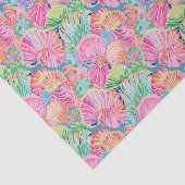 Preppy Palm Beach Ocean Shell Patroon Tissuepapier (Detail)