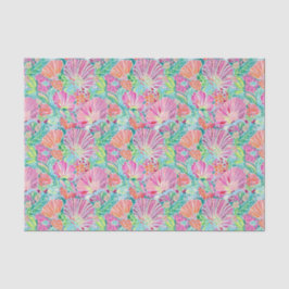 Preppy Palm Beach Ocean Shell Patroon Tissuepapier