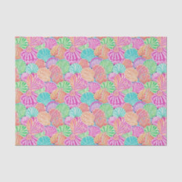 Preppy Palm Beach Ocean Shell Patroon Tissuepapier