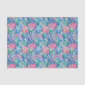 Preppy Palm Beach Ocean Shell Patroon Tissuepapier (Voorkant)