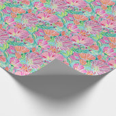Preppy Palm Beach Ocean Shells Patroon Cadeaupapier (Hoek)