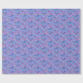 Preppy Palm Beach Print Blauwe olifanten Cadeaupapier (Vlak)