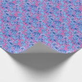 Preppy Palm Beach Print Blauwe olifanten Cadeaupapier (Hoek)