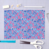 Preppy Palm Beach Print Blauwe olifanten Tissuepapier (Craft)