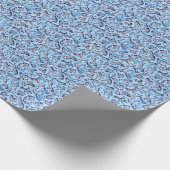 Preppy Palm Beach Print Blauwe Zebra's Cadeaupapier (Hoek)